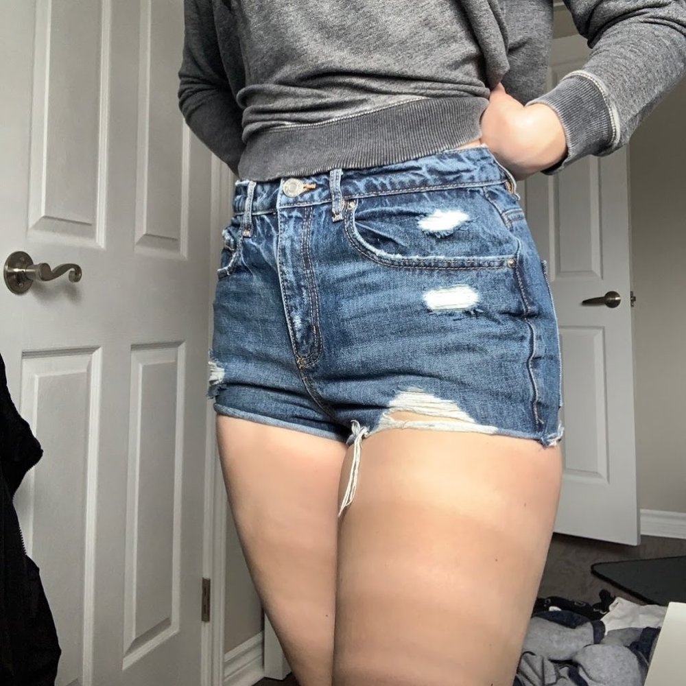 Garage Dark Wash Jean Shorts